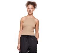 Urban Classics Crossed Back Sleeveless T-shirt Beige L Woman