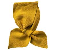Women's Knitted Cross Collar Scarf - Warm & Thicken Solid Color Crochet Neckerchief, Woolen Small Scarf, Cross-Neck Guard