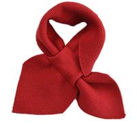 Women Knitted Cross Collar Scarf Winter Thicken Warm Solid Color Crochet Loophole Slim Neckerchief Sweet Bowknot Neck Warmer Knitted Small Scarf, Woolen Small Scarf, Cross-Neck Guard and Bib