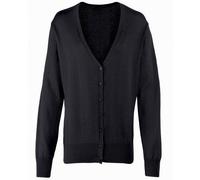 Womens Knitted V-Neck V Neck Cardigan GREEN BLACK GREY RED BLUE by Premier