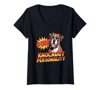 Womens Knockout Personality V-Neck T-Shirt