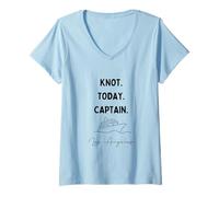 Womens Knot Today Captain Cruise Outfit Los Angeles California V-Neck T-Shirt