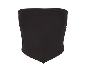 Women's knotted bandeau top Urban Classics Noir XS