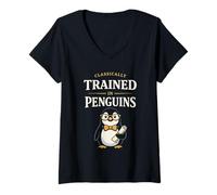 Women's Know Your Penguins Penguin Species Biology Science Animal V-Neck T-Shirt