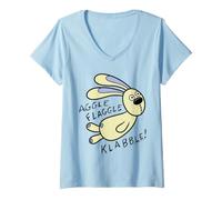 Women's Knuffle Bunny Aggle Flaggle Klabble V-Neck T-Shirt