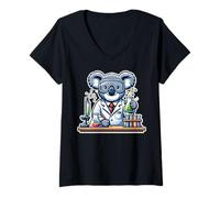 Women's Koala Chemist - Funny Koala Bear Lover Chemistry Scientist V-Neck T-Shirt