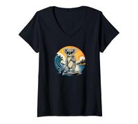 Women's Koala SUP Paddleboard Stand-up Paddles Board Supboard V-Neck T-Shirt