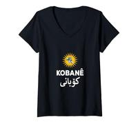 Women's KOBANÊ Kurdistan, Kurdish Heritage Designs, Rojava Kobane V-Neck T-Shirt