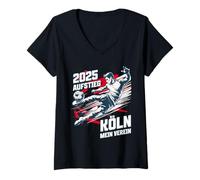 Womens Köln Mission Wiederaufstieg 2025 My Club Fan Football V-Neck T-Shirt