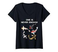 Womens Koi Fish One is Never Enough Tee V-Neck T-Shirt