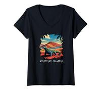 Womens Komodo Island V-Neck T-Shirt
