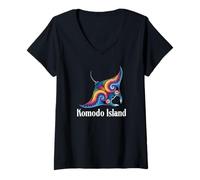 Womens Komodo Island V-Neck T-Shirt