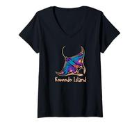 Womens Komodo Island V-Neck T-Shirt