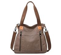 Women's Korean Casual Fashion One Shoulder Crossbody Large Capacity Portable Cloth Bag over The Shoulder Bags for Men (Coffee, One Size)