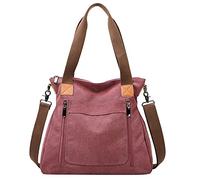Women's Korean Casual Fashion One Shoulder Crossbody Large Capacity Portable Cloth Bag over The Shoulder Bags for Men (Red, One Size)