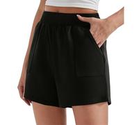 Women's Korean Style Summer Athletic Shorts - High Waist Loose Fit Slimming Sportswear for Running, Yoga & Casual Wear - Breathable Quick-Dry Versatile Shorts Black