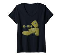 Womens Korn Issues Doll V-Neck T-Shirt V-Neck T-Shirt