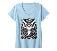 Womens Krampus Craves Punishing The Unforgivable V-Neck T-Shirt