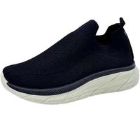 Women's Krush Knit Trainer Memory Foam Comfort Gym Slip On Casual Shoes (Navy, UK Footwear Size System, Adult, Women, Numeric, Medium, 4)