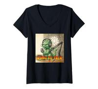 Women's Kung Fu Talk The Green Dragon Martial Arts Podcast V-Neck T-Shirt