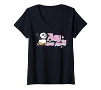 Women's Kungfu Panda Play The Day Away Fun Adventure V-Neck T-Shirt