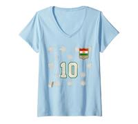 Women's Kurdistan Tshirt Flag Souvenir Rojava Kurd Nawroz Kurdish V-Neck T-Shirt