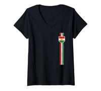 Women's Kurdistan Tshirt Flag Souvenir Rojava Kurd Nawroz Kurdish V-Neck T-Shirt