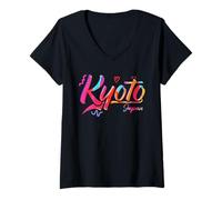 Womens Kyoto Japan | Vacation Travel V-Neck T-Shirt