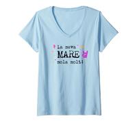 Women's La Mama Mola Molt, Dia de la Mare, Regal, Català V-Neck T-Shirt