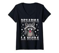 Womens La Migra Immigration Protest Signs Unity V-Neck T-Shirt