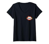 Womens La Tomatina Tomato Splash Festival - Small Print V-Neck T-Shirt