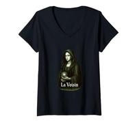 Womens La Voisin Fortune Teller of The French Rites V-Neck T-Shirt