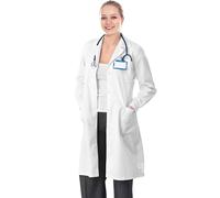 Women's Lab Doctor’s Coat 100% Pre-Shrunk Cotton, Made in Italy (White)
