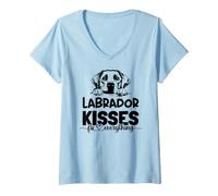 Women's Labrador Kisses fix Everything V-Neck T-Shirt