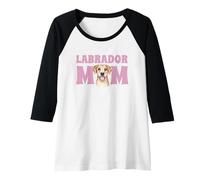 Womens Labrador Mom Raglan Baseball Tee