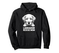 Womens Labrador Rescue Mom Dog Adoption Peeking Lab Mom Mama Pullover Hoodie