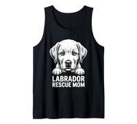 Womens Labrador Rescue Mom Dog Adoption Peeking Lab Mom Mama Tank Top