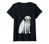 Women's Labrador Retriever Dog Lover Owner V-Neck T-Shirt