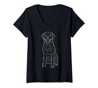 Women's Labrador Retriever Dog Lover Owner V-Neck T-Shirt