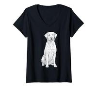 Women's Labrador Retriever Dog Lover Owner V-Neck T-Shirt