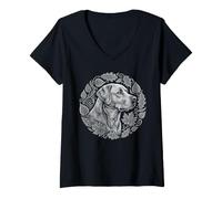 Women's Labrador Retriever Dog Lover Owner V-Neck T-Shirt