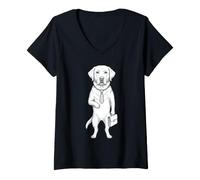 Women's Labrador Retriever Dog Lover Owner V-Neck T-Shirt