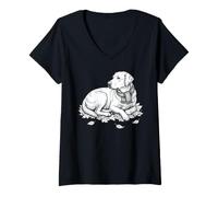 Women's Labrador Retriever Dog Lover Owner V-Neck T-Shirt