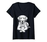 Women's Labrador Retriever Dog Lover Owner V-Neck T-Shirt