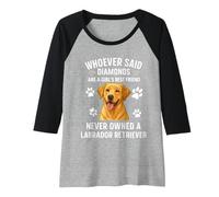 Womens Labrador Retriever Girls Best Friend Dog Pet Owner Puppy Raglan Baseball Tee