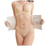 Women's Lace Boned Overbust Corset Bustier Women Bust Latex Sports Belt Waist Training 6-Breasted Body Shaping Belt Corset Under Bust Dress (Khaki, S)