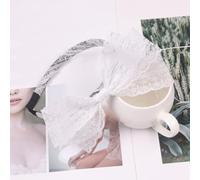 Women's Lace Bow Headband, Headband with Bow, Elegant Lace Hair Bands, Fascinator Headpiece, Hair Accessories for Wedding, Birthday, Festival, Parties, Hair Accessories, White A