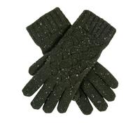 Women's Lace Knit Gloves with Marl Yarn - OLIVE / ONE