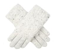 Women's Lace Knit Gloves with Marl Yarn - WINTER WHITE / ONE