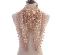 Women's Lace Mantilla Scarf with Tassels, Soft Breathable Floral Triangular Shawl for Church Mass Wedding Baptism First Communion, 63x20 Inch Black(160cm C)